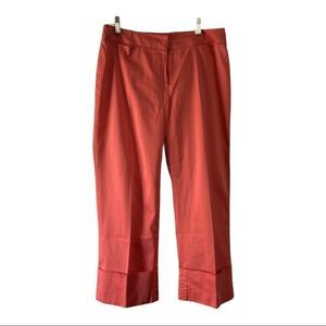 Apostrophe Stretche Coral Cropped Pants, Size 4